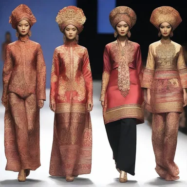 Indonesian fashion showcases a blend of traditional and modern styles, with vibrant patterns and intricate designs.