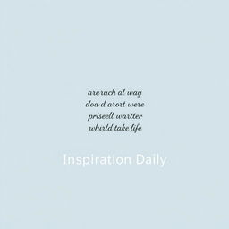 A sleek and modern profile picture for a self-improvement account named 'Inspiration Daily