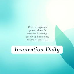 A sleek and modern profile picture for a self-improvement account named 'Inspiration Daily