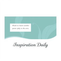 A sleek and modern profile picture for a self-improvement account named 'Inspiration Daily
