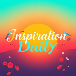 A bright and uplifting profile picture for a self-improvement account called 'Inspiration Daily'