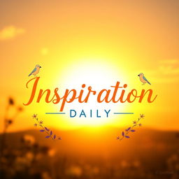 A bright and uplifting profile picture for a self-improvement account called 'Inspiration Daily'