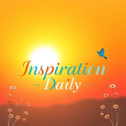 A bright and uplifting profile picture for a self-improvement account called 'Inspiration Daily'