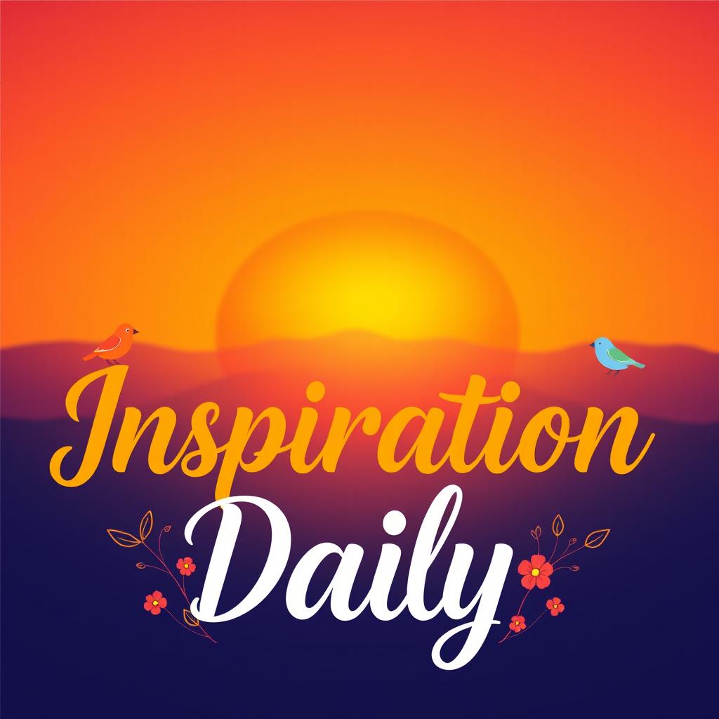 A bright and uplifting profile picture for a self-improvement account called 'Inspiration Daily'