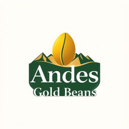 A modern and elegant logo design for a company named 'Andes Gold Beans'