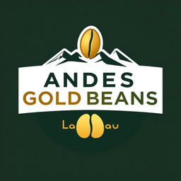 A modern and elegant logo design for a company named 'Andes Gold Beans'