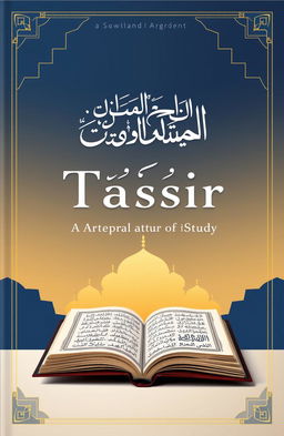 A book cover design for a contemporary tafsir (interpretation of the Quran) study