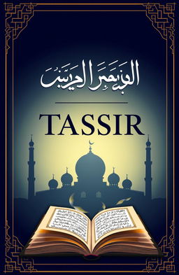 A book cover design for a contemporary tafsir (interpretation of the Quran) study