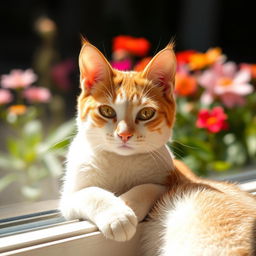A close-up of a beautifully detailed feline cat, showcasing its soft fur and bright, expressive eyes