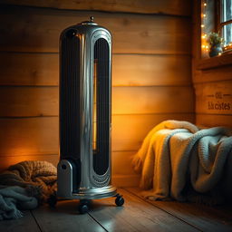 A large oil heater, elegantly designed to be both functional and visually appealing