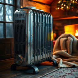 A large oil heater, elegantly designed to be both functional and visually appealing