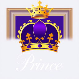 A sophisticated logo design featuring a royal crown or crest as the central element, symbolizing royalty and elegance