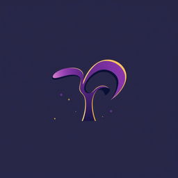 A stylized logo design inspired by the iconic Prince symbol, featuring bold, flowing curves and sharp angles