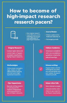 How to become an author of high-impact research papers? This includes strategies for conducting original research, selecting relevant and current topics, following proper methodologies, collaborating with experienced researchers, and adhering to submission guidelines of high-impact journals