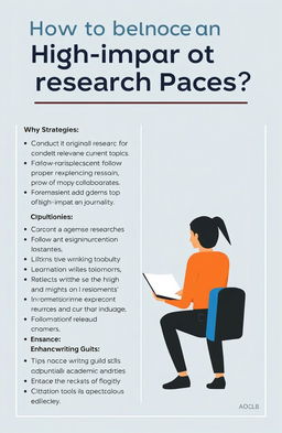 How to become an author of high-impact research papers? This includes strategies for conducting original research, selecting relevant and current topics, following proper methodologies, collaborating with experienced researchers, and adhering to submission guidelines of high-impact journals