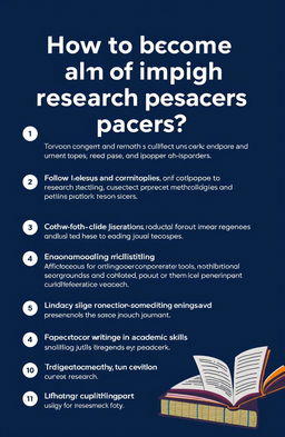 How to become an author of high-impact research papers? This includes strategies for conducting original research, selecting relevant and current topics, following proper methodologies, collaborating with experienced researchers, and adhering to submission guidelines of high-impact journals