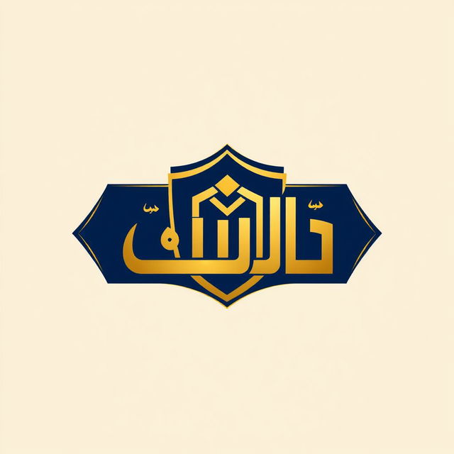 An elegant logo design for a group named 'الف ار'