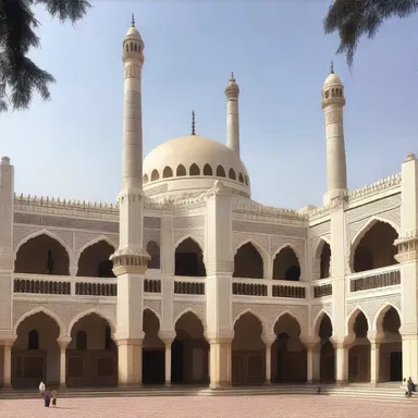 The mosque was built to Islamize the design of the entire neighborhood.