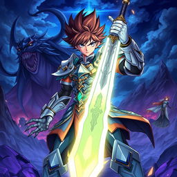 A striking illustration capturing a powerful character from a fantasy anime, inspired by the visual style of 'Solo Leveling'