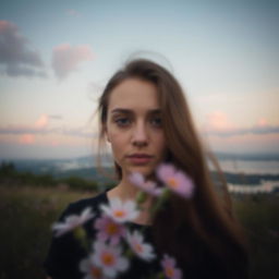 A dreamy, aesthetic photography scene featuring soft colors and gentle lighting