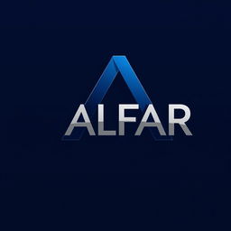 A sophisticated and modern logo design for a fictional group named 'Alfar'