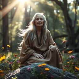 A powerful and introspective portrait of the last woman hermit, set in a serene forest clearing