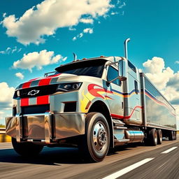 A Chevrolet Camaro transformed into a semi-truck, showcasing the distinct features of both vehicles