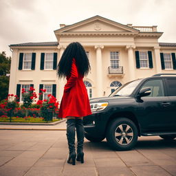 On a cloudy day, a two-story neoclassical hall with a cream-white facade stands prominently