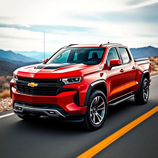 A bold and innovative concept vehicle that combines the sleek design of a Chevrolet Camaro with the rugged capability of a pickup truck