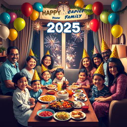 A festive New Year's celebration scene featuring the Capili family