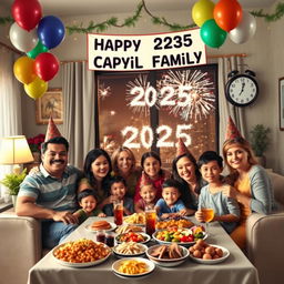 A festive New Year's celebration scene featuring the Capili family