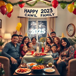 A festive New Year's celebration scene featuring the Capili family