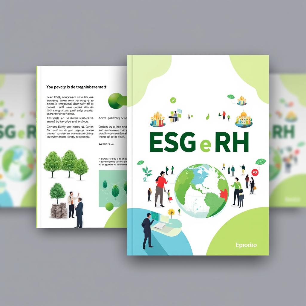 An eye-catching ebook cover design for an ESG (Environmental, Social, and Governance) and Human Resources (HR) themed book
