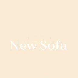 A modern and stylish logo for a brand called 'New Sofa'