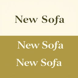 A modern and stylish logo for a brand called 'New Sofa'