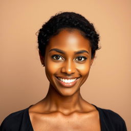 A portrait of a woman with light brown skin, neither fully white nor dark brown, resembling a wheat complexion