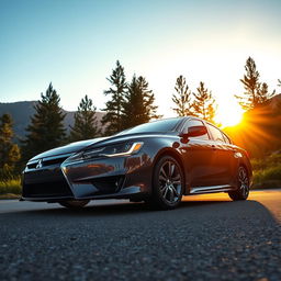 A sleek Mitsubishi Galant 7th generation, showcasing its stylish design with smooth lines and an aerodynamic profile