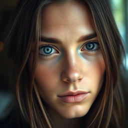 A striking portrait of a person with mesmerizing features