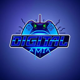 A modern and vibrant logo for a gaming channel featuring the words 'DIGITAL GAMING'