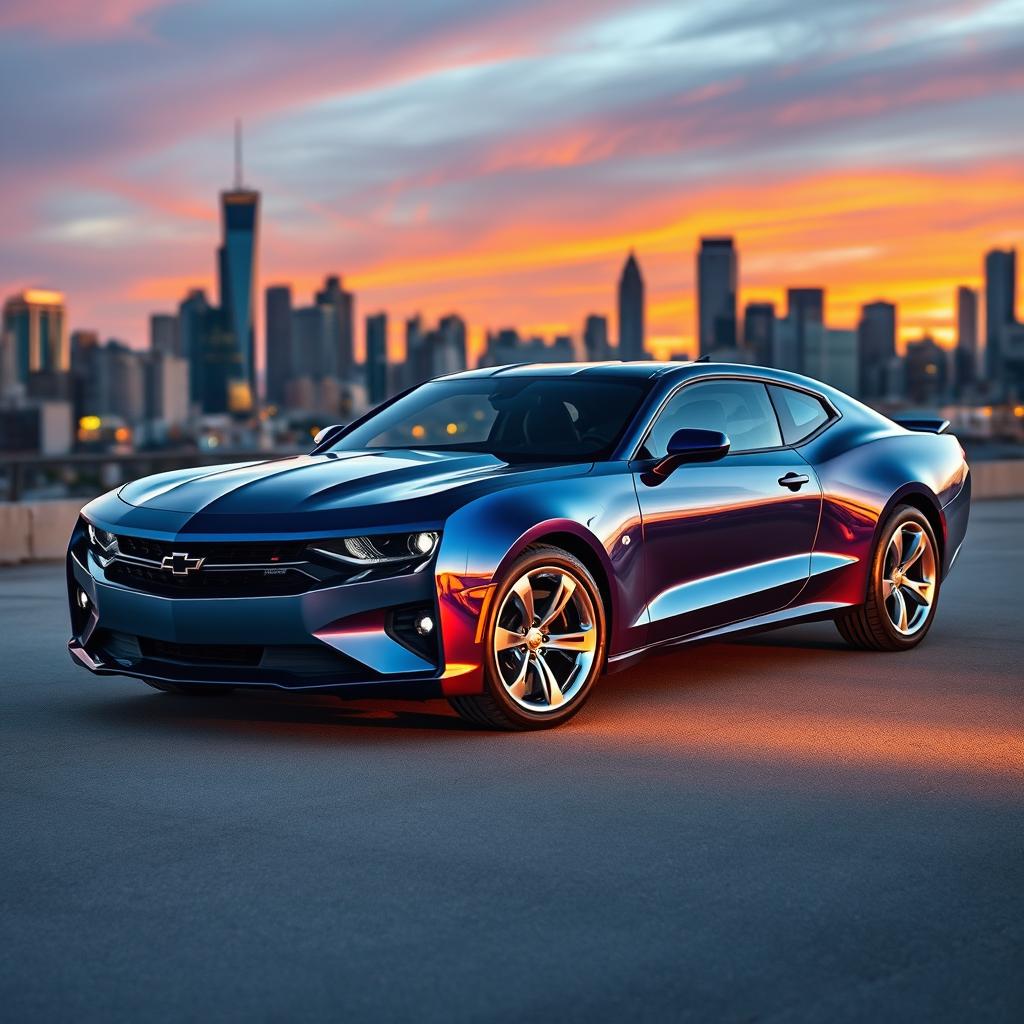 A cutting-edge Chevrolet Chevelle, beautifully reimagined with modern design elements while retaining its classic muscle car appeal