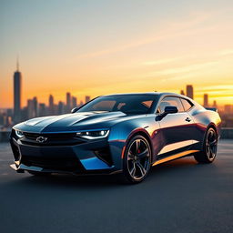 A cutting-edge Chevrolet Chevelle, beautifully reimagined with modern design elements while retaining its classic muscle car appeal