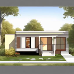 Generate a flat design of a home fitting into a 30ft by 60ft area, with the rooms along the shorter, 30ft side.