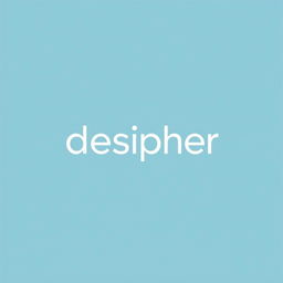 A minimalistic poster design for a translation company named 'desipher'