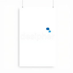 A minimalistic poster design for a translation company named 'desipher'