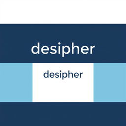 A minimalistic poster design for a translation company named 'desipher'