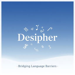 A visually appealing poster for a translation firm named 'Desipher'