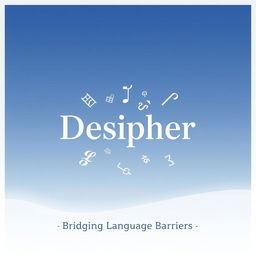 A visually appealing poster for a translation firm named 'Desipher'