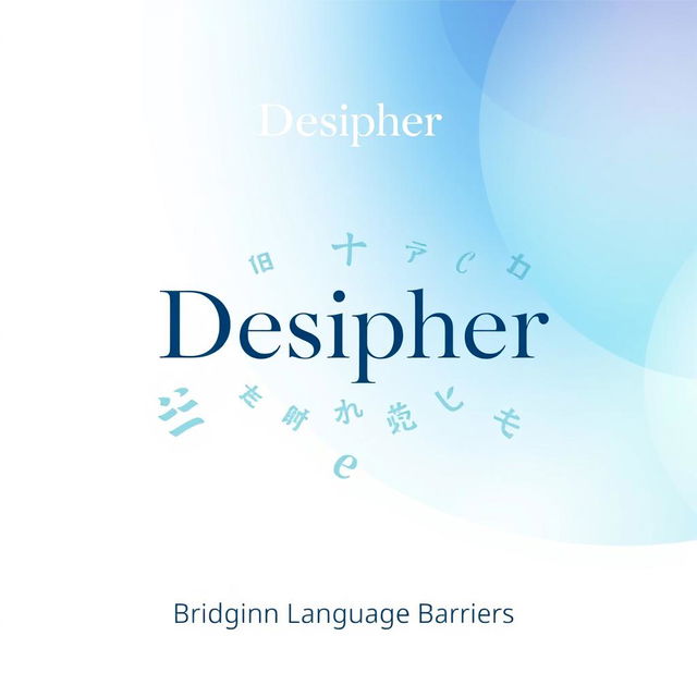 A visually appealing poster for a translation firm named 'Desipher'