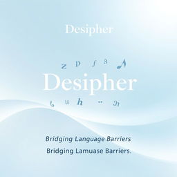 A visually appealing poster for a translation firm named 'Desipher'