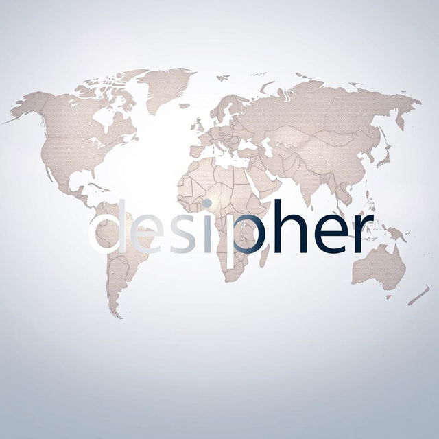 A professional and eye-catching poster for a translation firm named 'desipher'